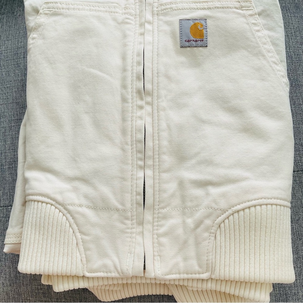 Carhartt Women's Cream Zip-Front Bomber Jacket - Picture 6 of 8